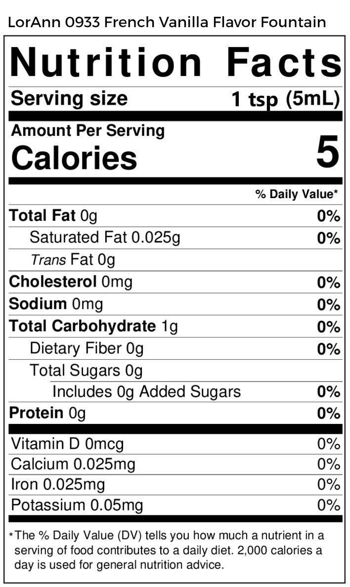 'REDUCED TO CLEAR' French Vanilla Flavor Fountain - 3 x 32 oz. - Ice Cream and Beverage Flavors - LorAnn Oils - Canadian Distribution