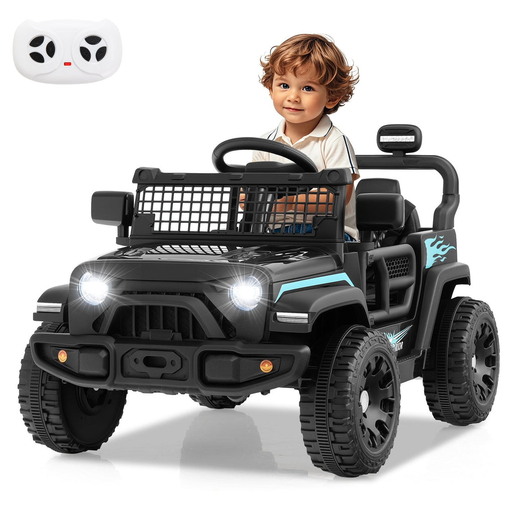 12V Kids Ride on Truck Car Battery Powered Electric Vehicle-Black