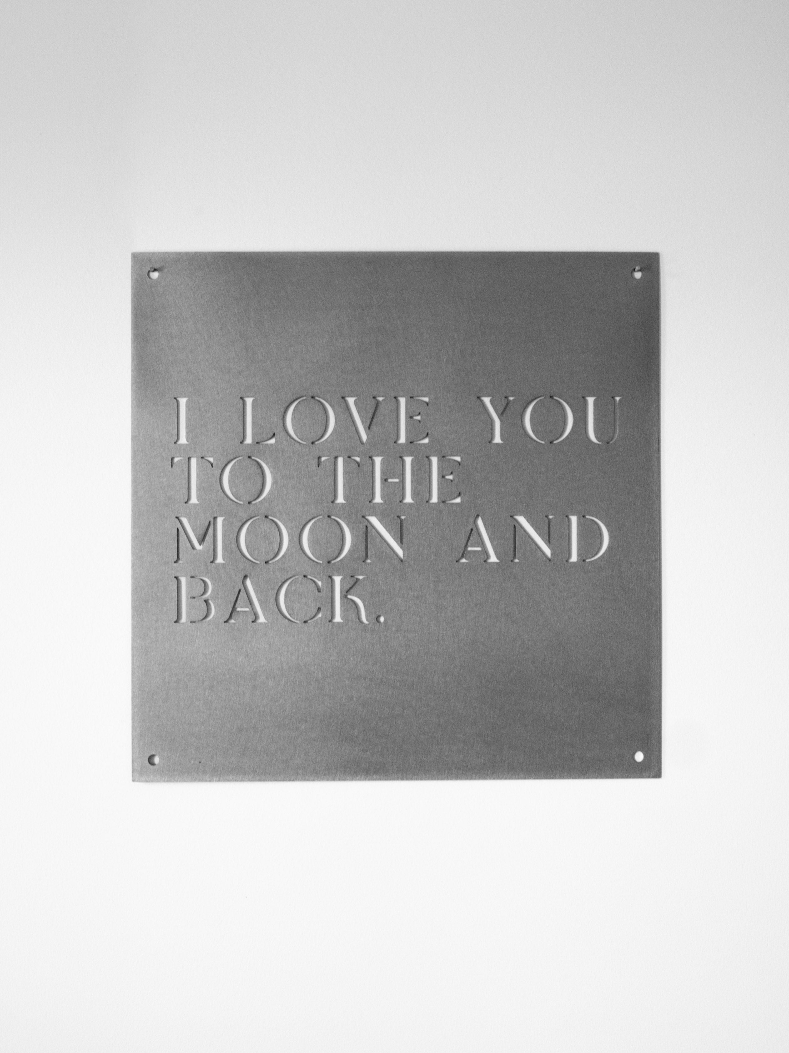 12" x 12" I love You to the Moon