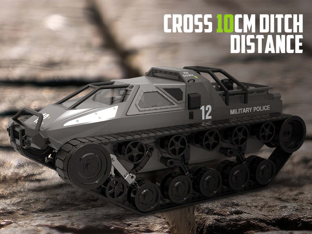 1:12 Scale High Speed All Terrain RC Tank with Dual Batteries