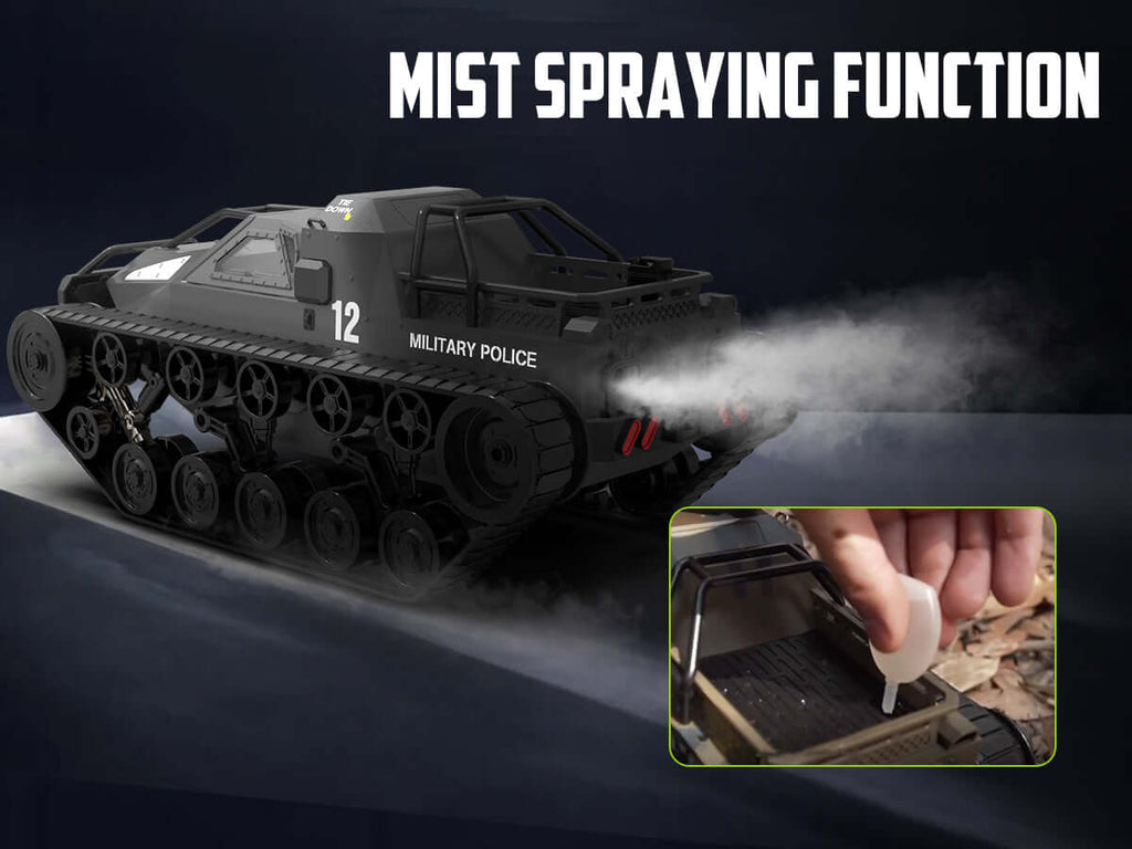 1:12 Scale High Speed All Terrain RC Tank with Dual Batteries