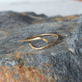 14k Gold Fill Hammered Ring - WAVES