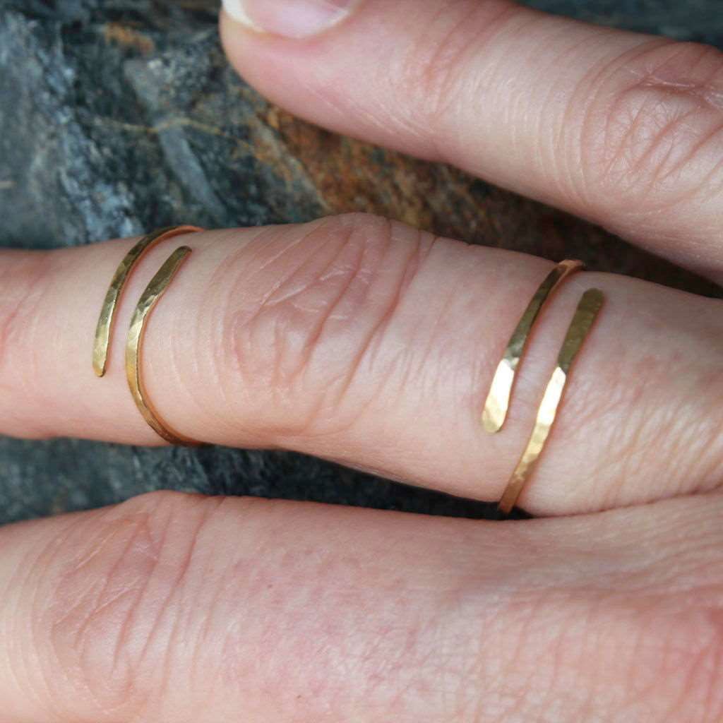 14K Gold Fill Hammered Ring - WRAPPED