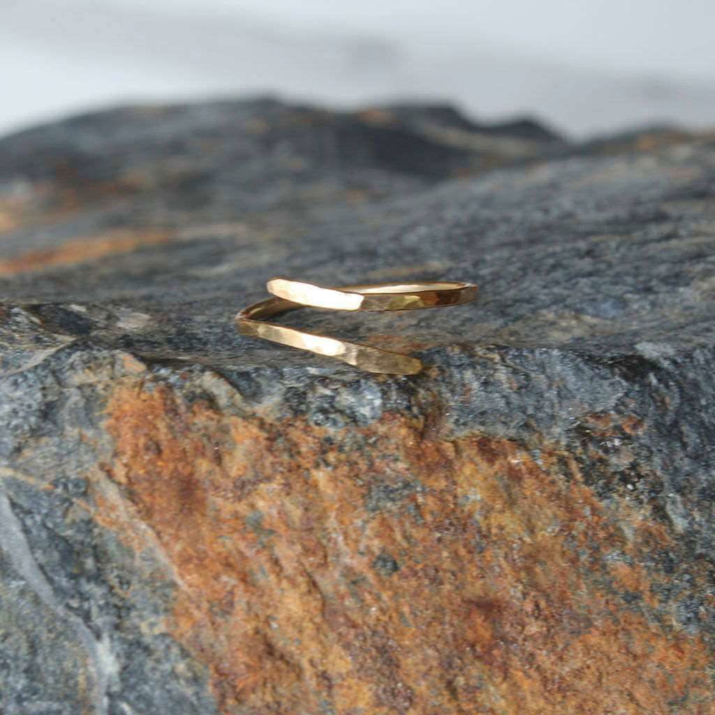 14K Gold Fill Hammered Ring - WRAPPED