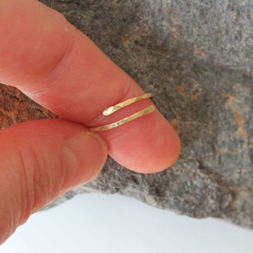 14K Gold Fill Hammered Ring - WRAPPED