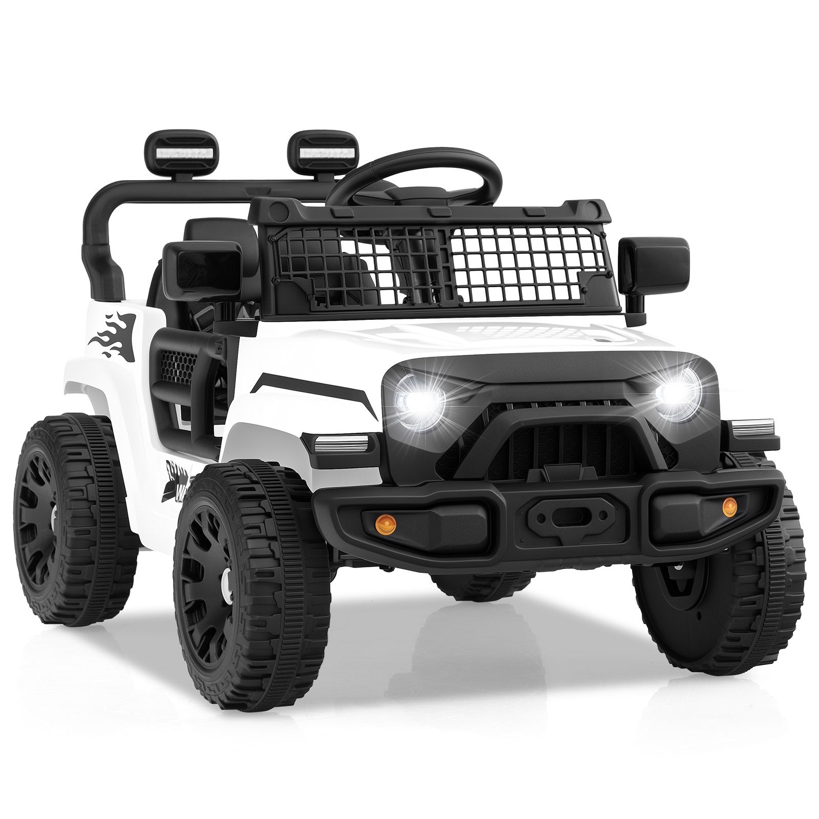 12V Kids Ride on Truck Car Battery Powered Electric Vehicle-Black