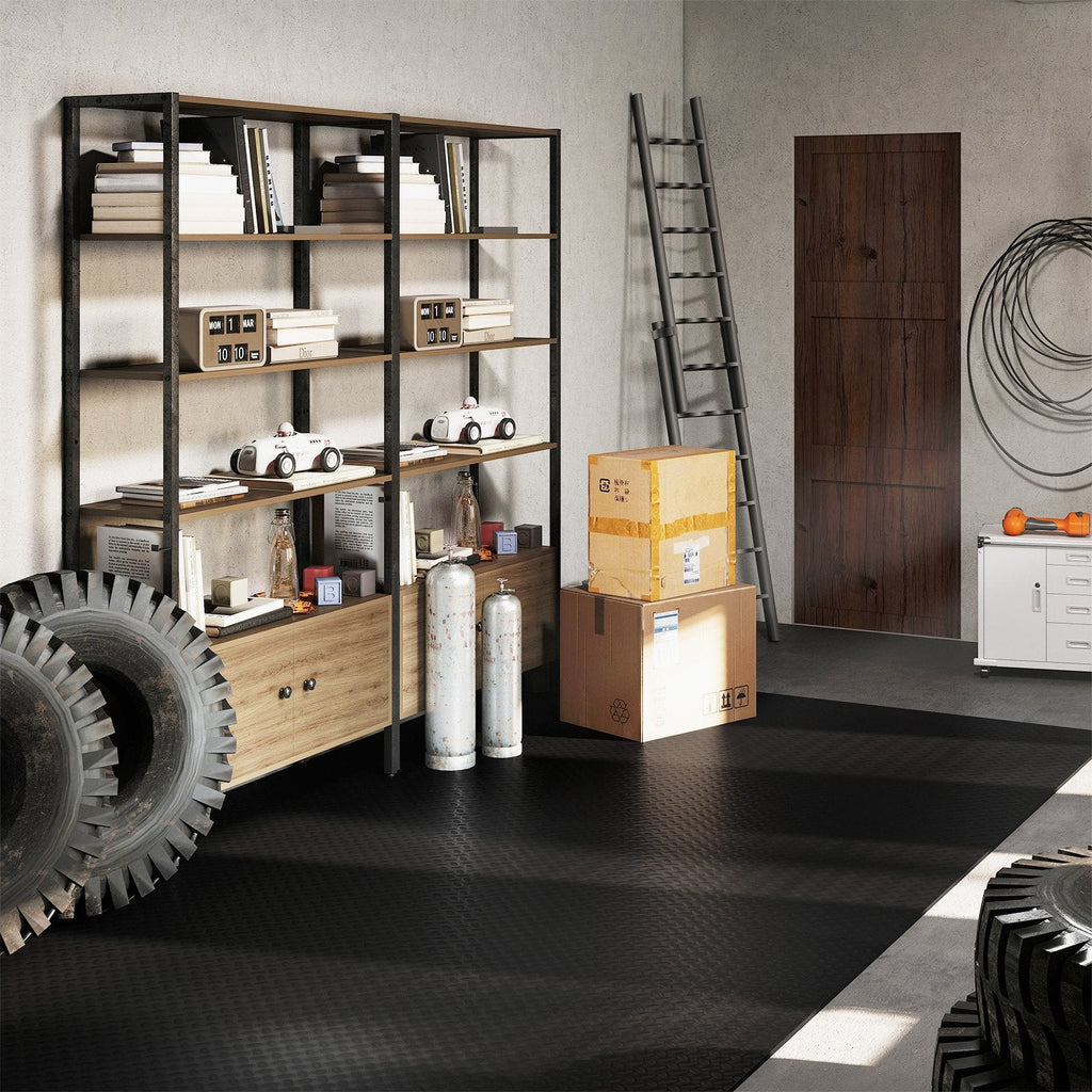 15.5 x 7.7 FT Garage Floor Mat 7 mm Thickened PE Flooring Rolls Pack of 4