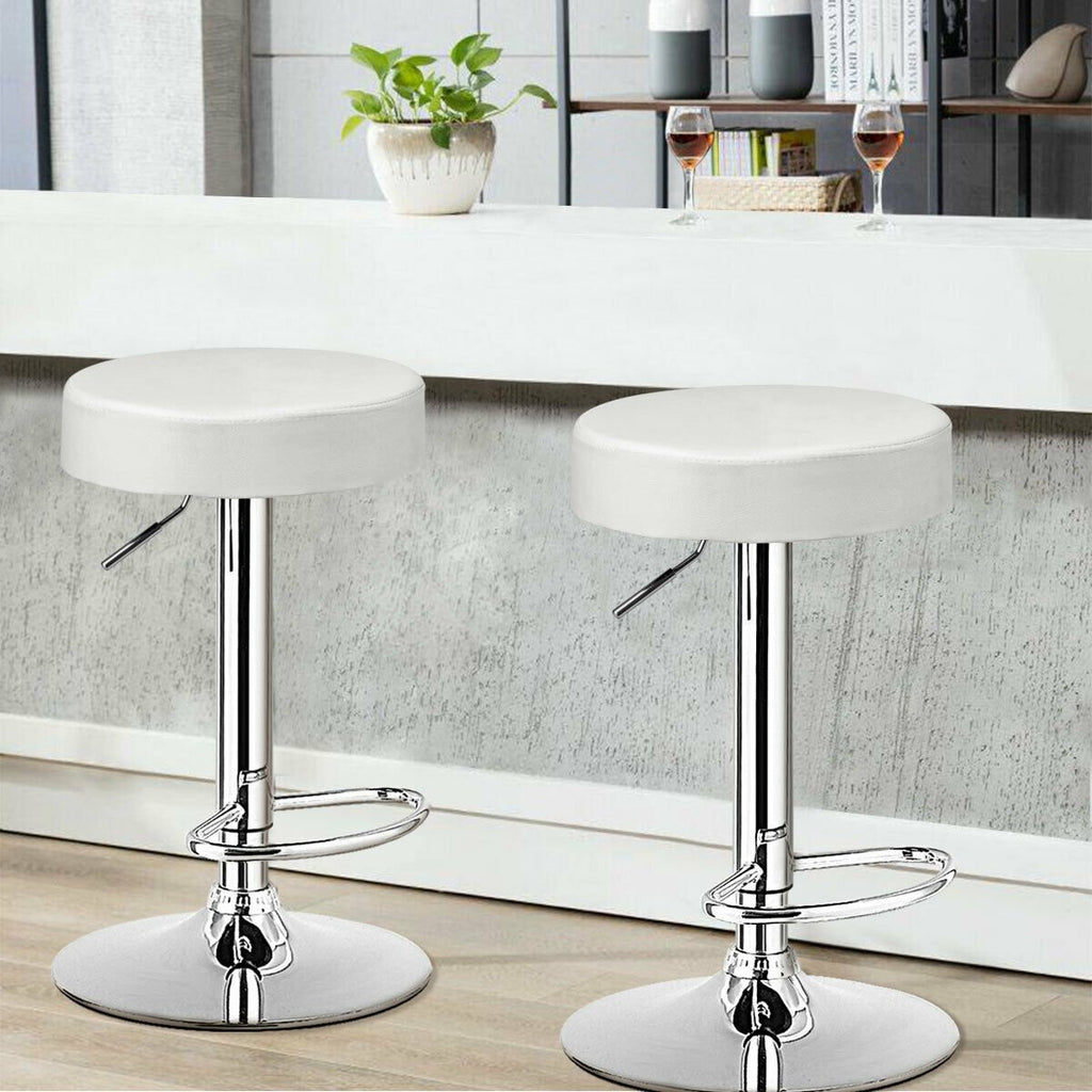 1 PC Round Bar Stool Adjustable Swivel Pub Chair-Black