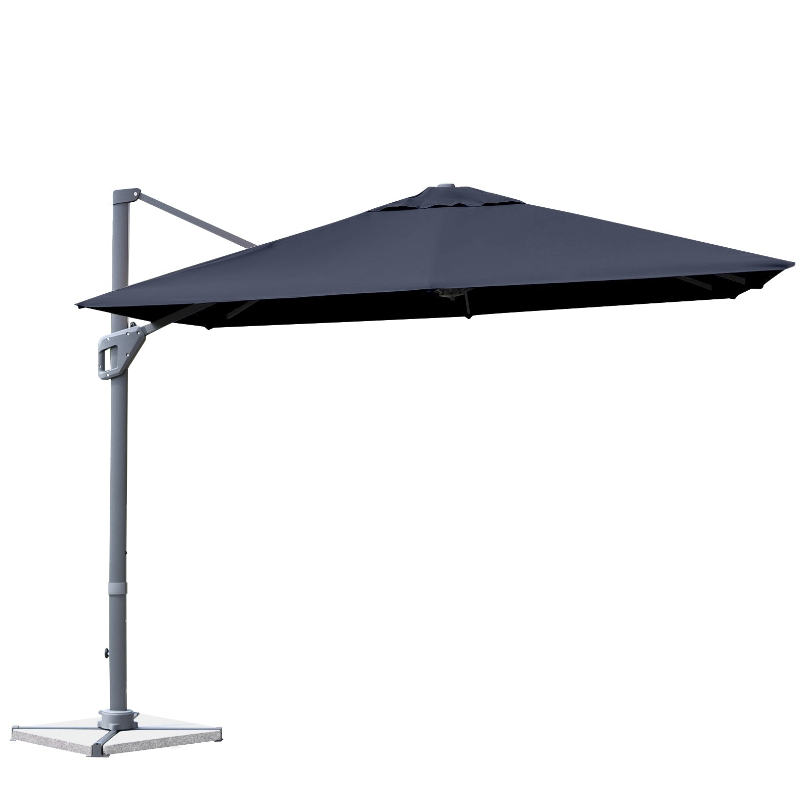 10 x 10 Feet Patio Offset Cantilever Umbrella with Aluminum 360-degree Rotation Tilt-Beige