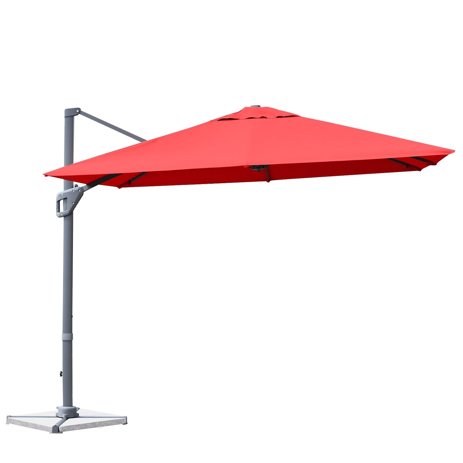 10 x 10 Feet Patio Offset Cantilever Umbrella with Aluminum 360-degree Rotation Tilt-Beige