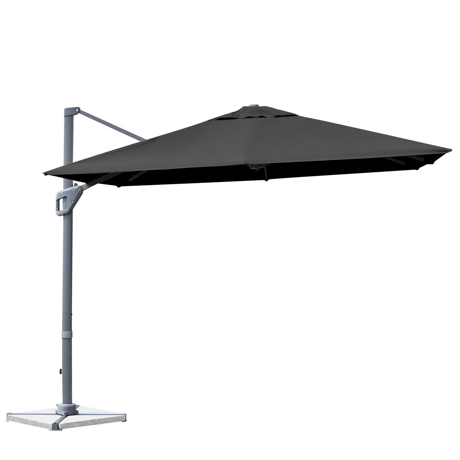 10 x 10 Feet Patio Offset Cantilever Umbrella with Aluminum 360-degree Rotation Tilt-Beige