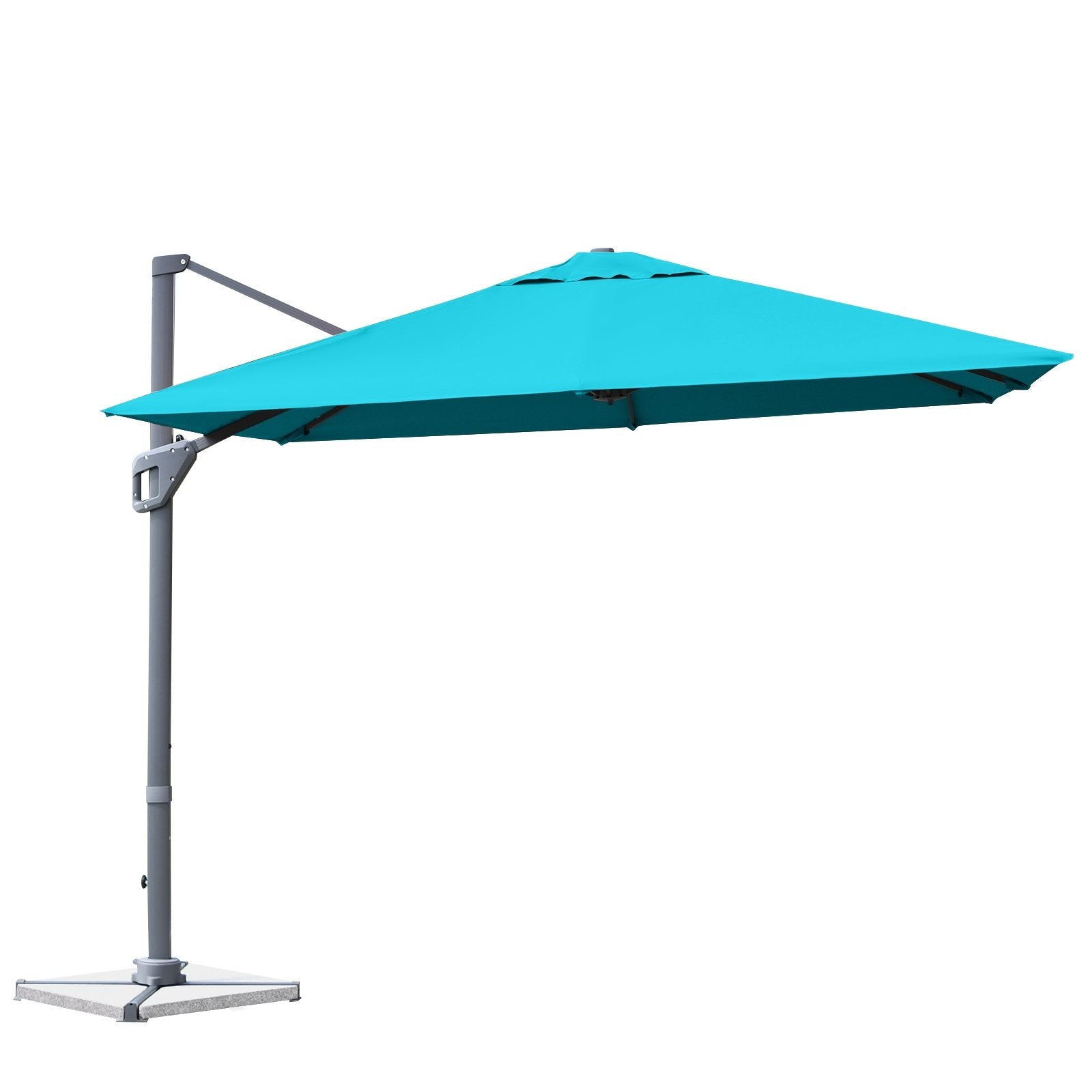 10 x 10 Feet Patio Offset Cantilever Umbrella with Aluminum 360-degree Rotation Tilt-Beige