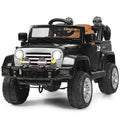 12 V Kids Ride on Truck with MP3 + LED Lights-Black