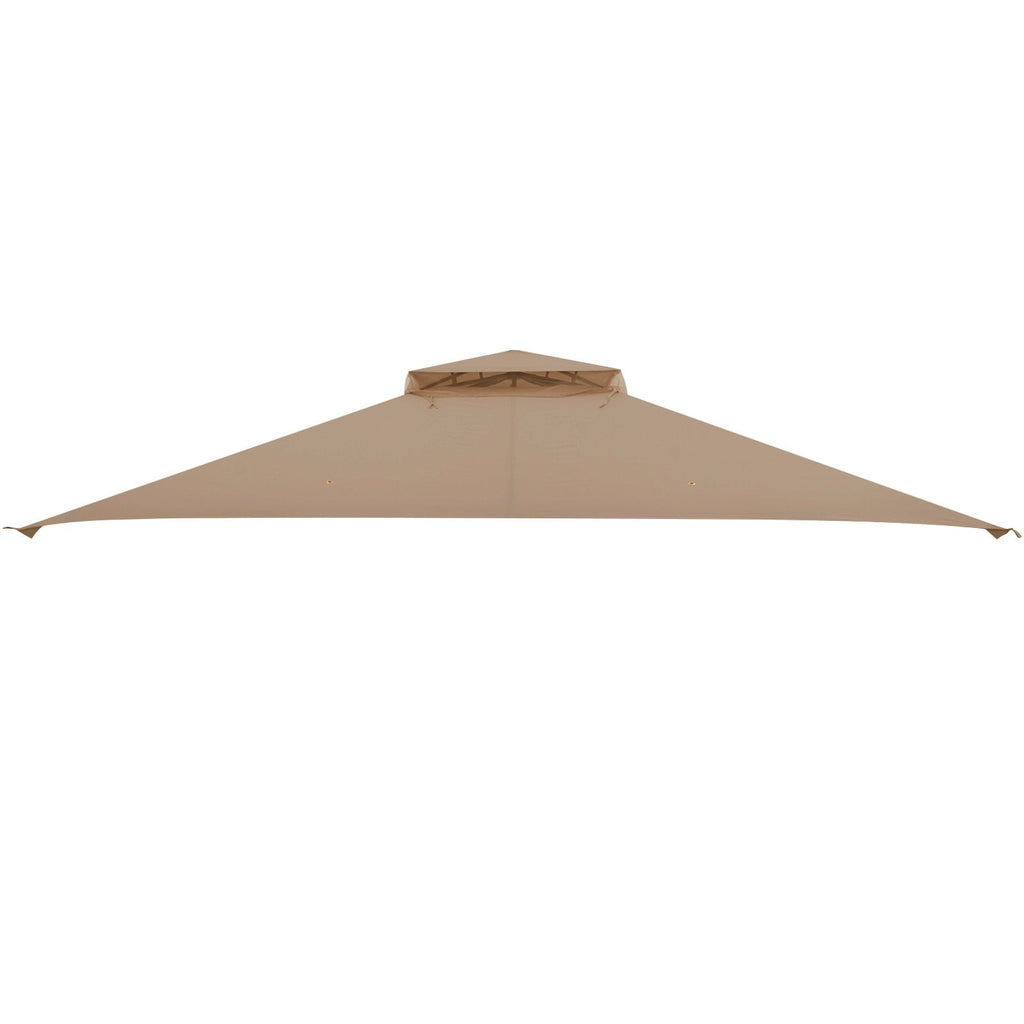 10 x 12 Feet Gazebo Replacement Top with Air Vent and Drainage Holes-Beige
