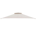 10 x 12 Feet Gazebo Replacement Top with Air Vent and Drainage Holes-Beige