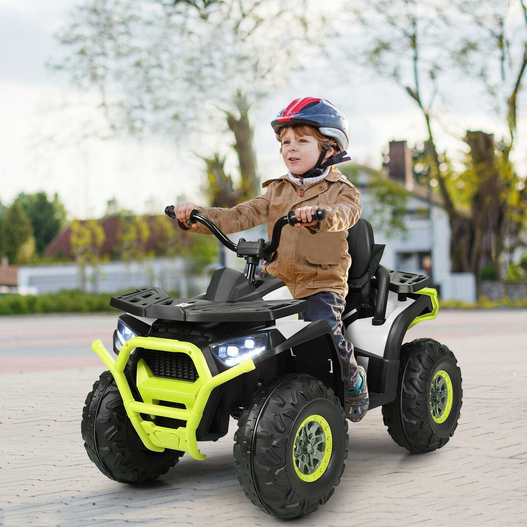 12 V Kids Electric 4-Wheeler ATV Quad with MP3 and LED Lights-Black
