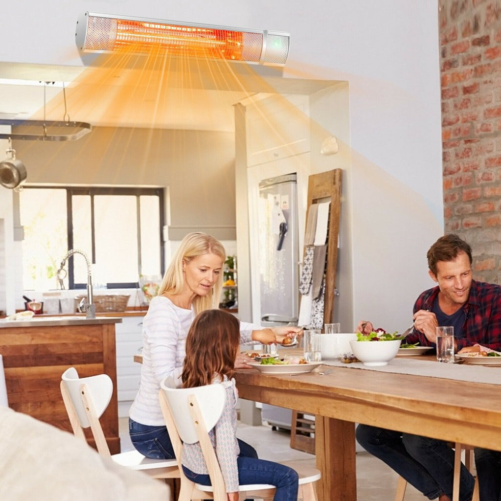 1500W Outdoor Electric Patio Heater with Remote Control-Black