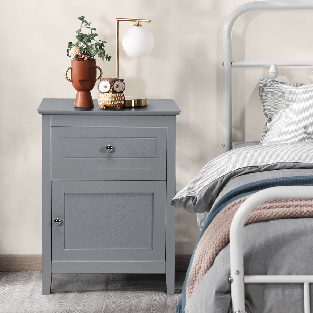 2-Tier Accent Table with Spacious Tabletop-Dark Brown