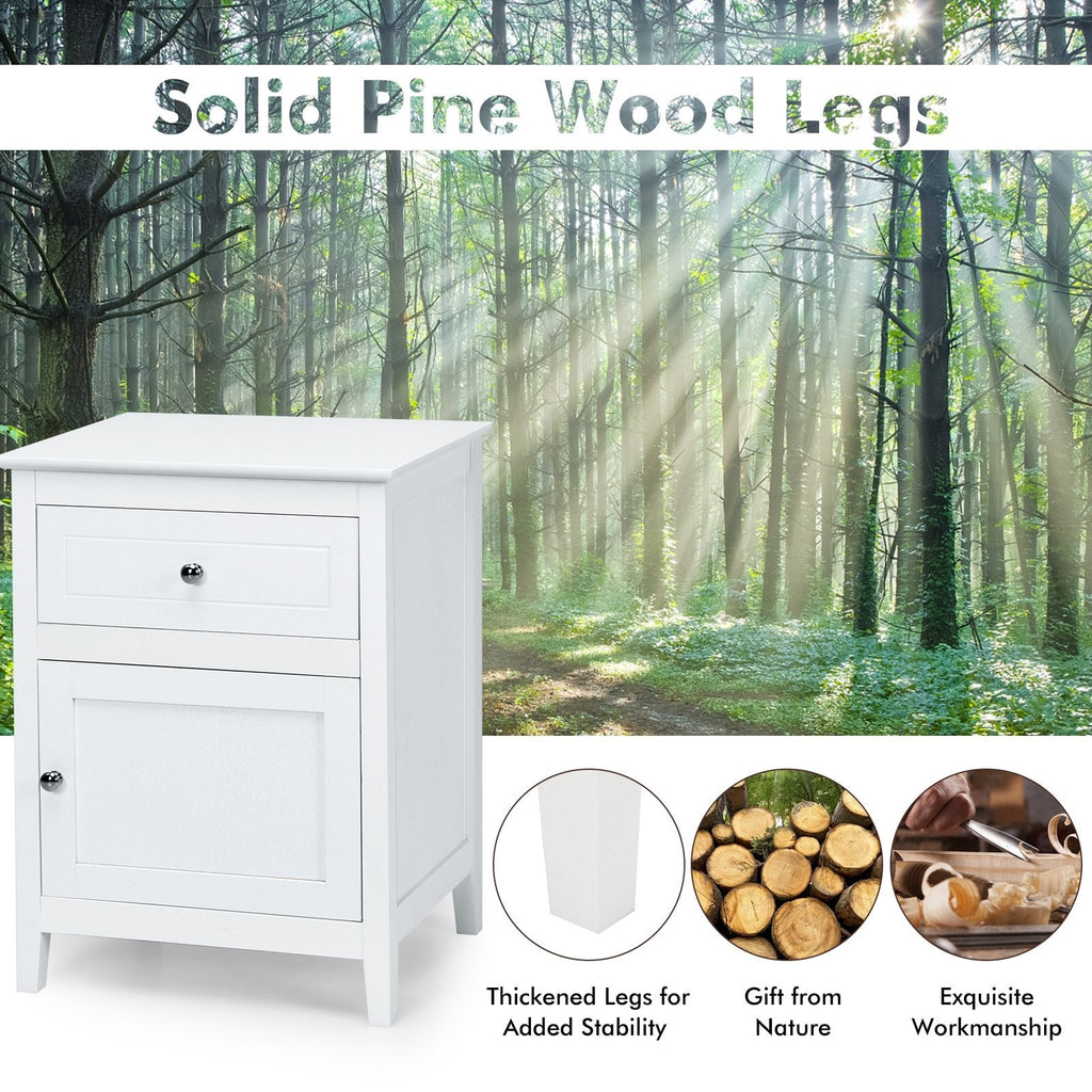 2-Tier Accent Table with Spacious Tabletop-Dark Brown