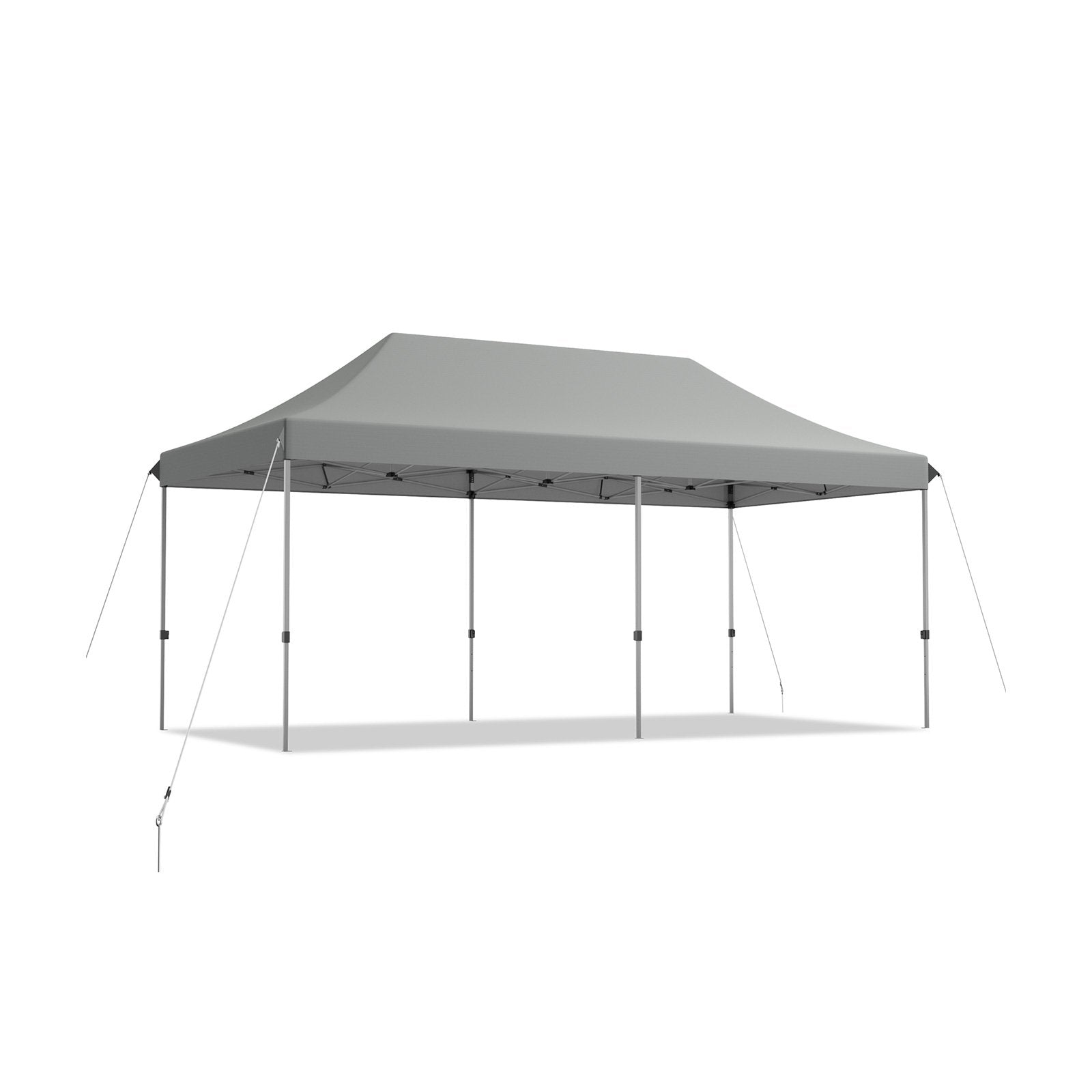 10 x 20 Feet Adjustable Folding Heavy Duty Sun Shelter with Carrying Bag-Blue