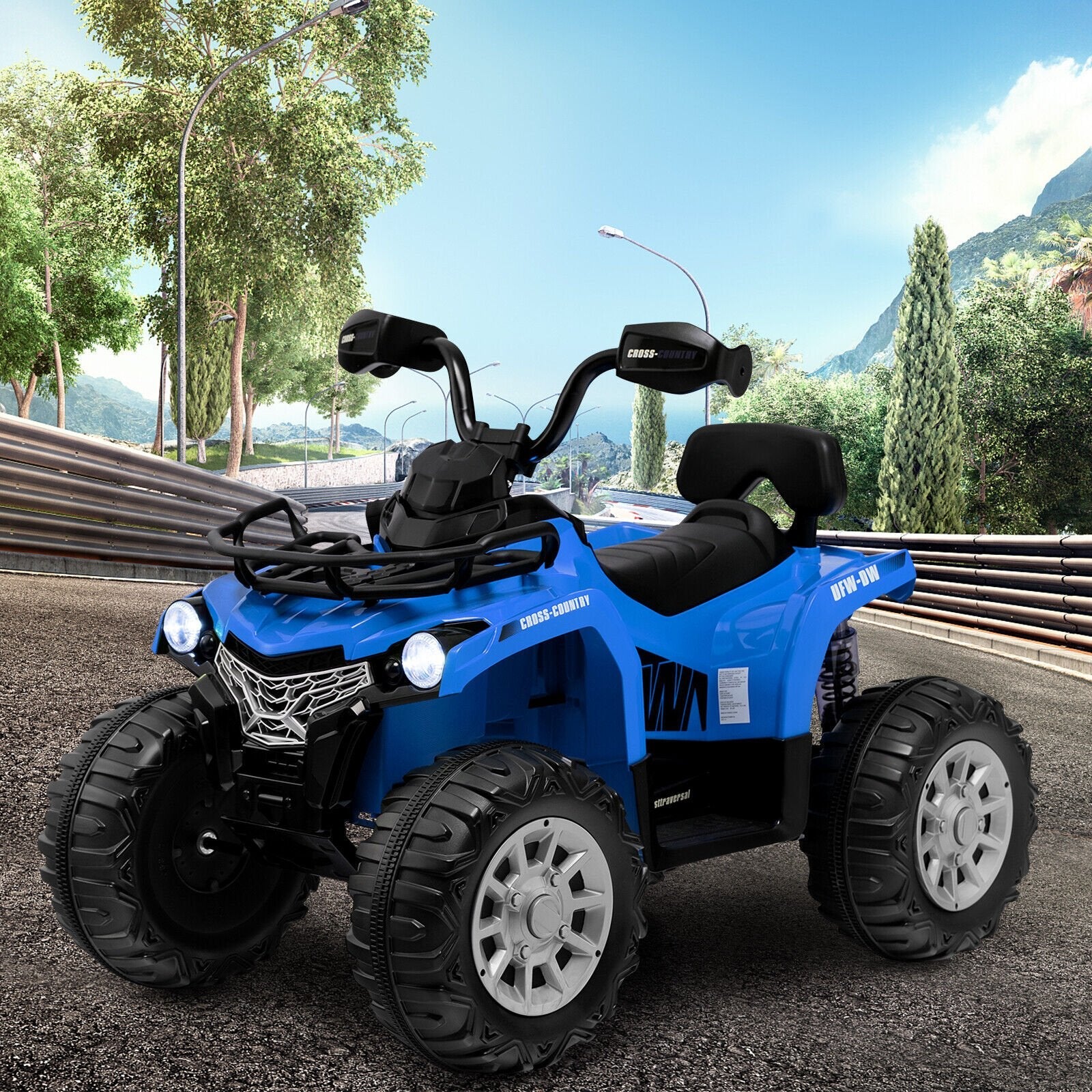 12V Kids Ride On ATV 4 Wheeler with MP3 and Headlights-Black
