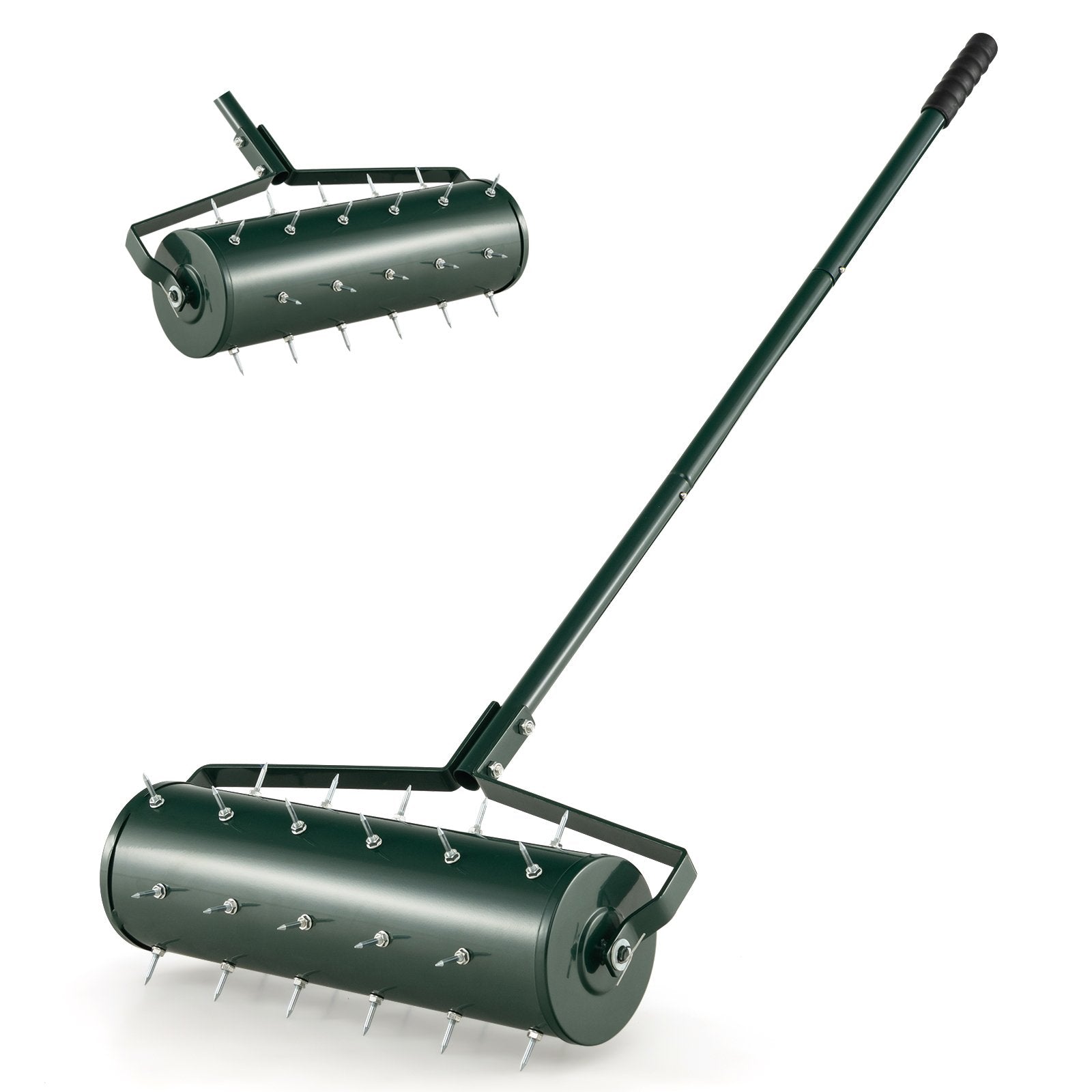 18/21 Inch Manual Lawn Aerator with Detachable Handle Filled with Sand or Stone-18 inches