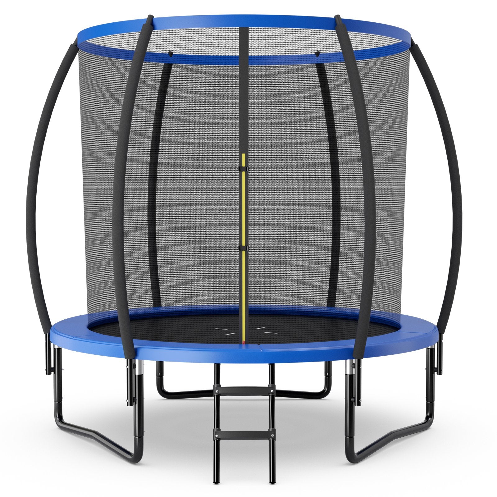10 Feet ASTM Approved Recreational Trampoline with Ladder-Black