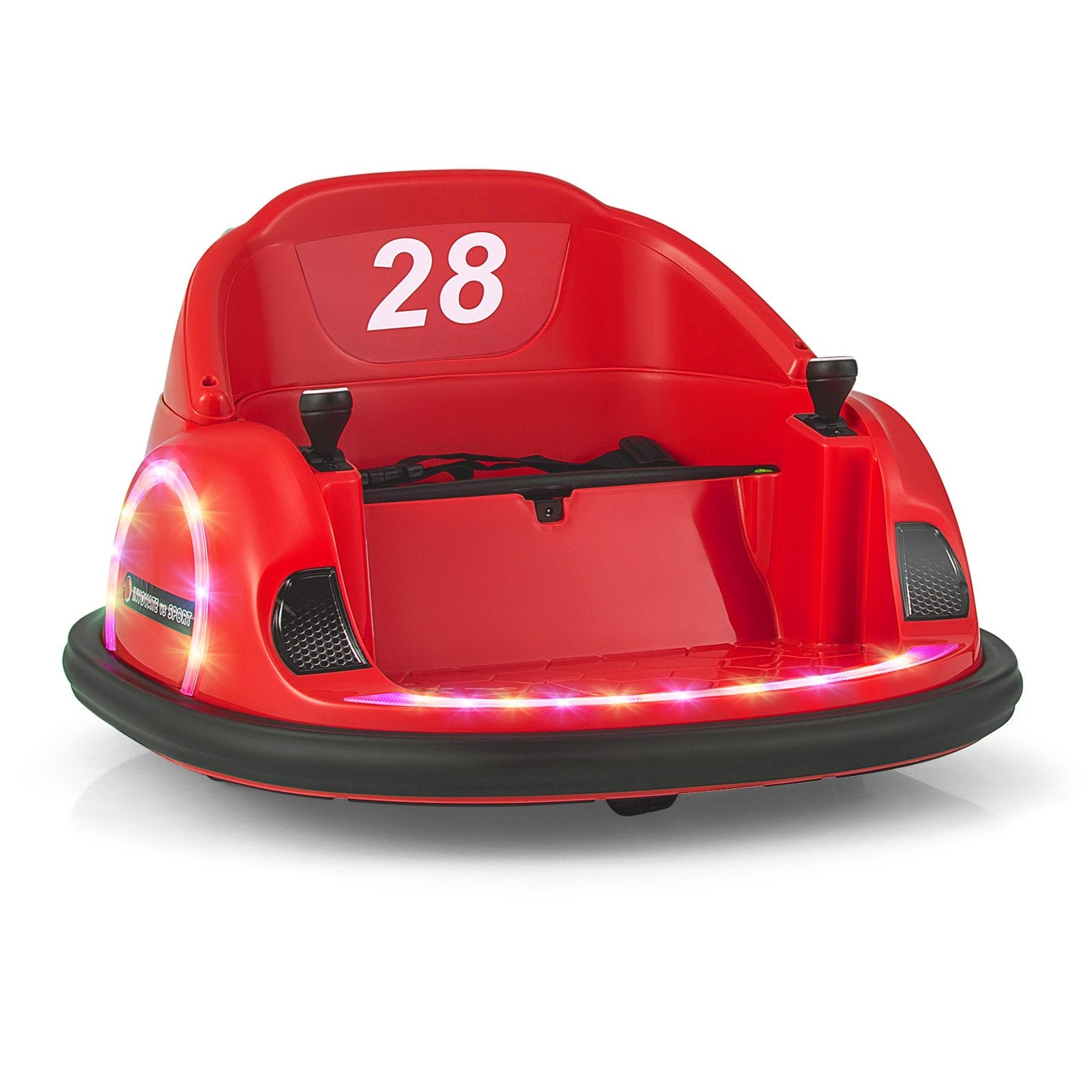 12V 360° Ride on Bumper Car for Toddlers with Remote Control-Light Blue