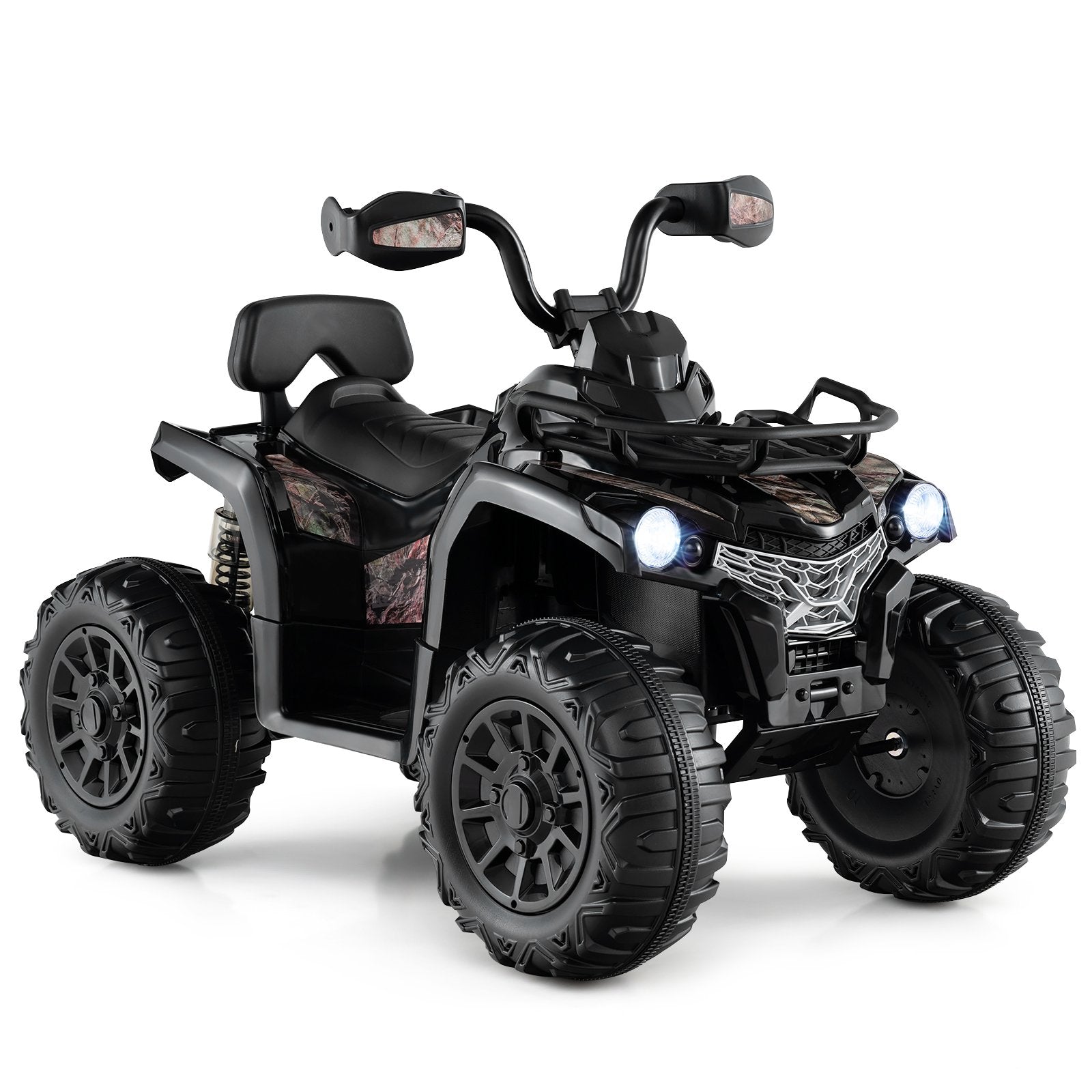 12V Kids Ride On ATV 4 Wheeler with MP3 and Headlights-Black