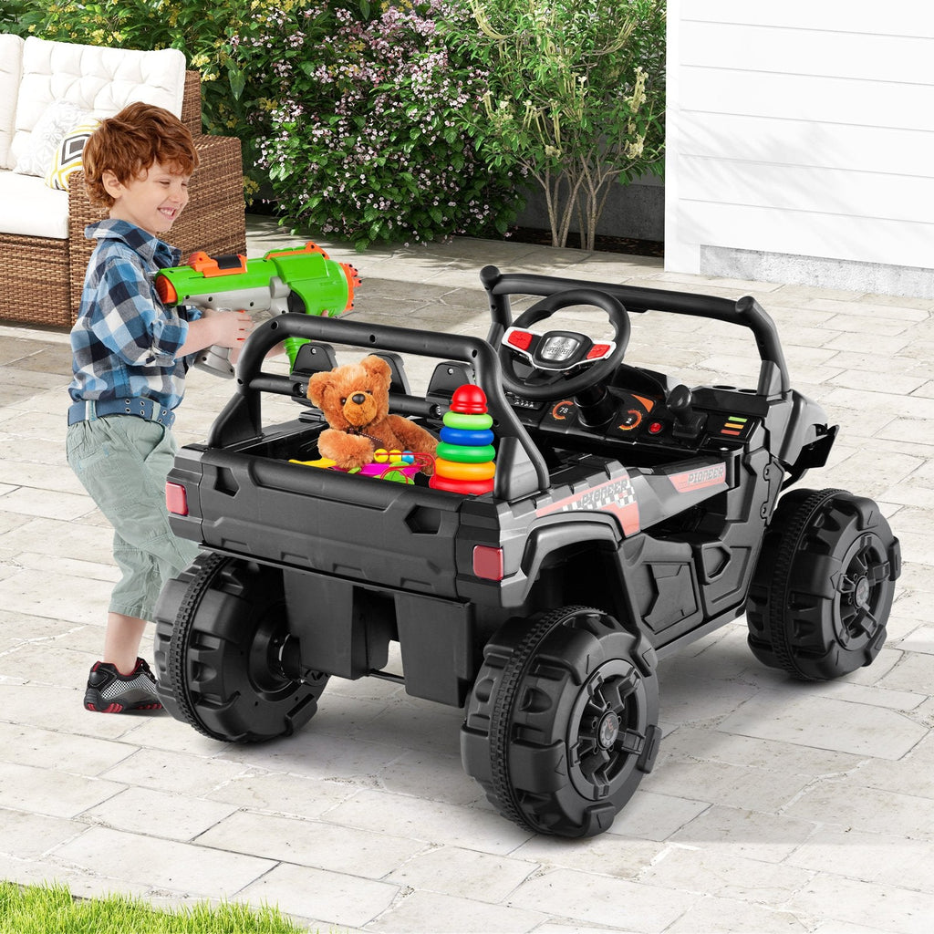 12V Battery Powered Electric Vehicle with Remote Control and 3 Speeds-Black