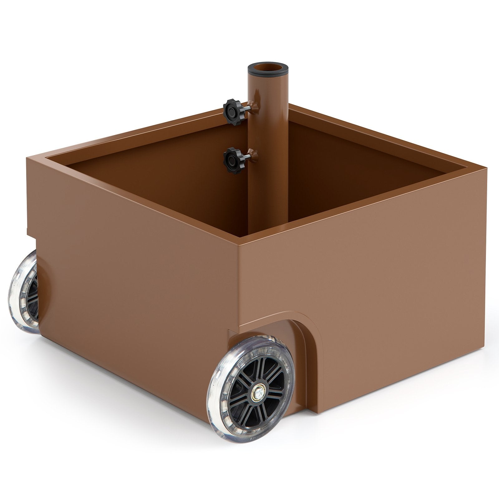 150 Pounds Patio Umbrella Base Stand Wheels Planter Outdoor-Black