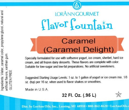 'REDUCED TO CLEAR' Caramel (Caramel Delight) Flavor - 4 x 32 oz. - Ice Cream and Beverage Flavors - LorAnn Oils - Canadian Distribution