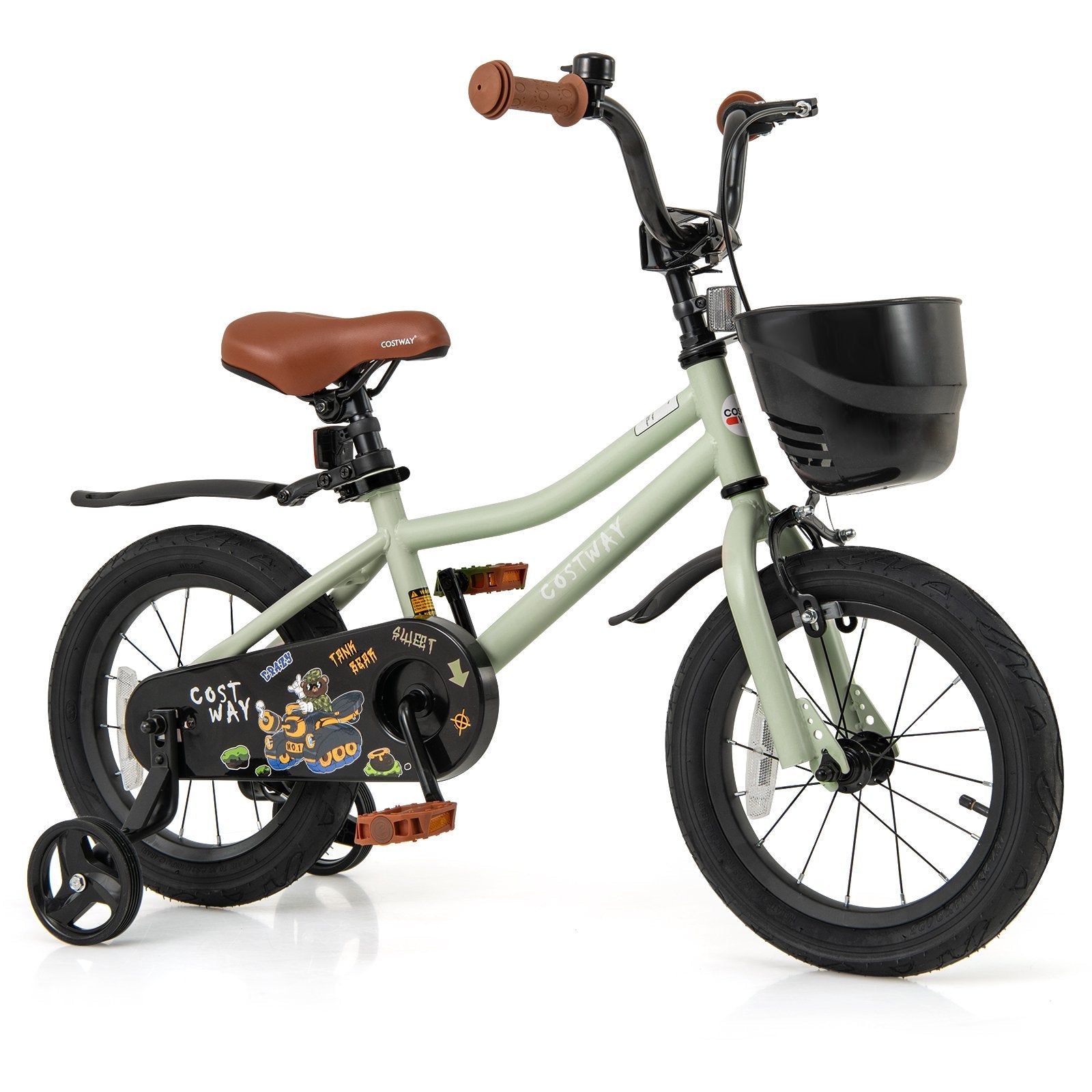12-Inch Kids Bike Adjustable with Training Wheels for 3-4 Years Old