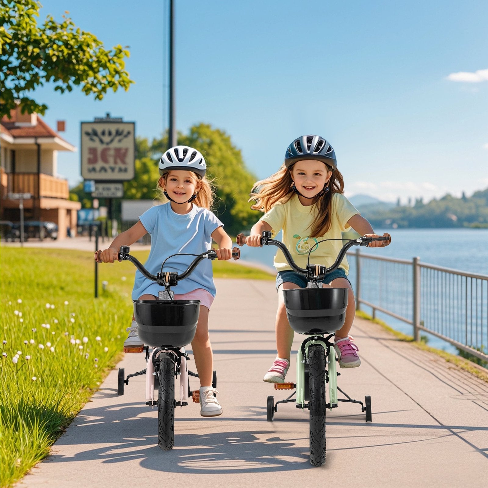 12-Inch Kids Bike Adjustable with Training Wheels for 3-4 Years Old