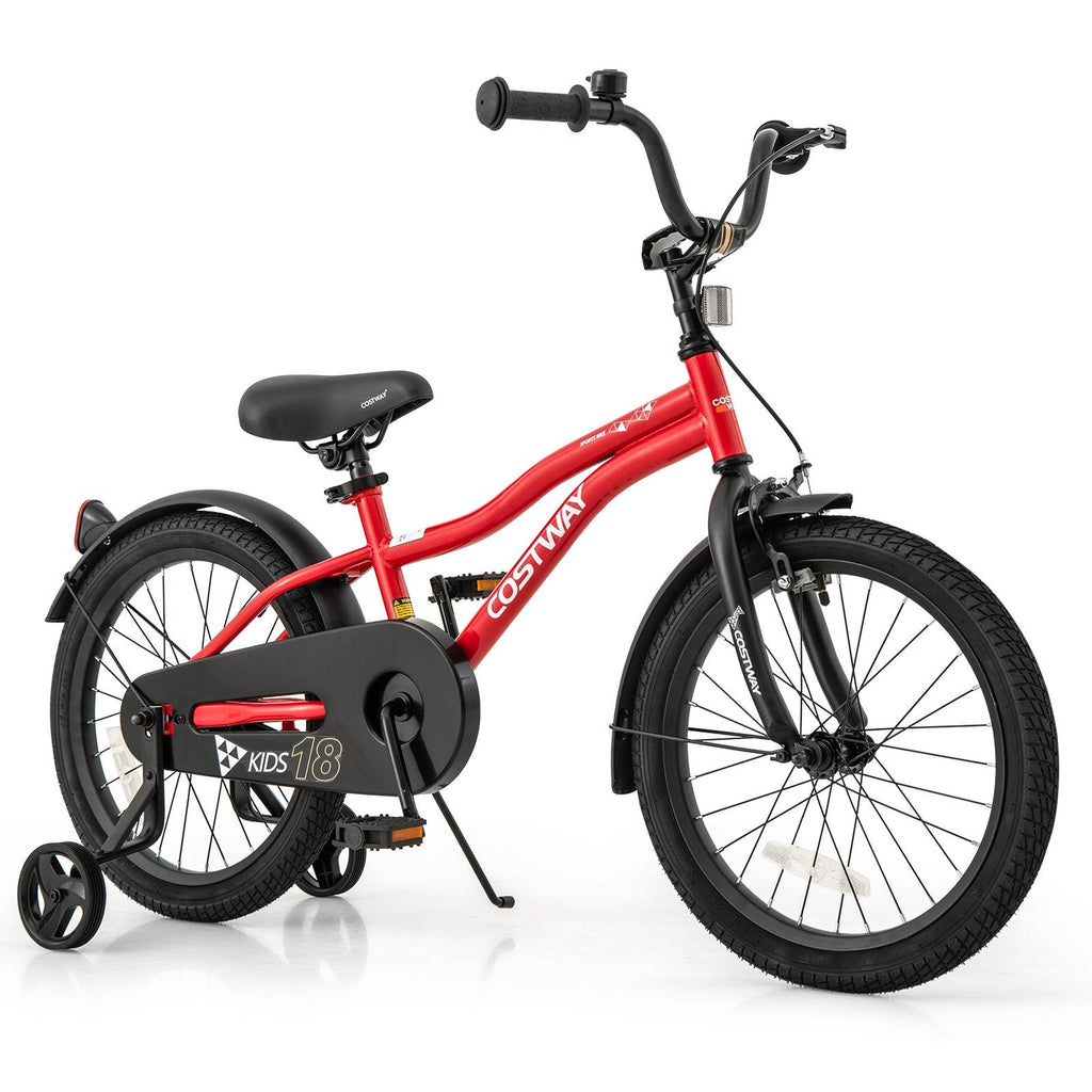 18 Inch Kids Bike Adjustable Bicycle with Reflectors and Bell for 4-8 Years Old