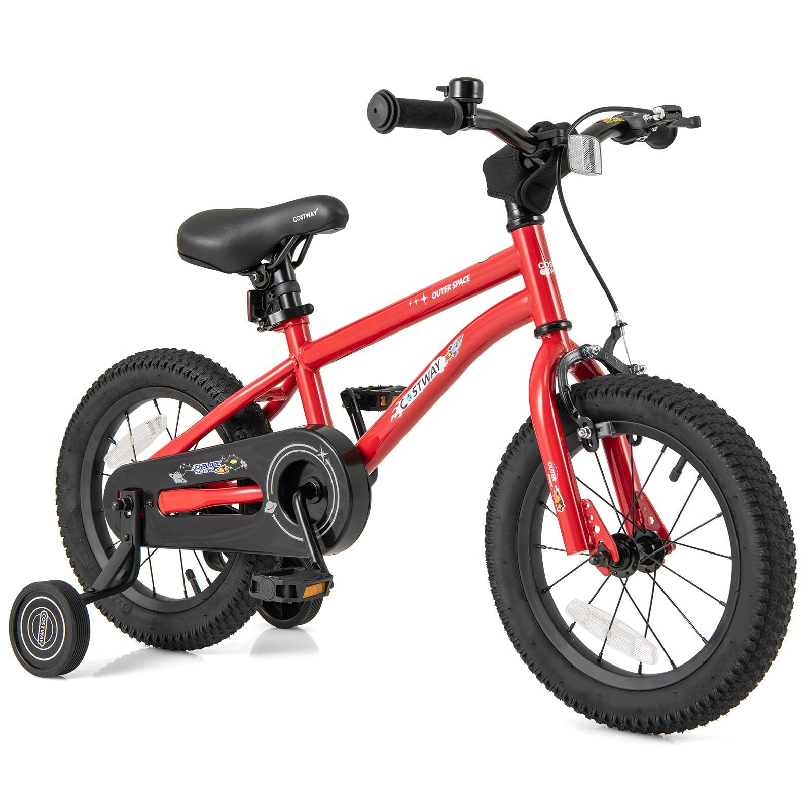 16-Inch Kids Bike Ages 4-7 with Handbrake and Coaster Brake and Bell Ring-16 inches