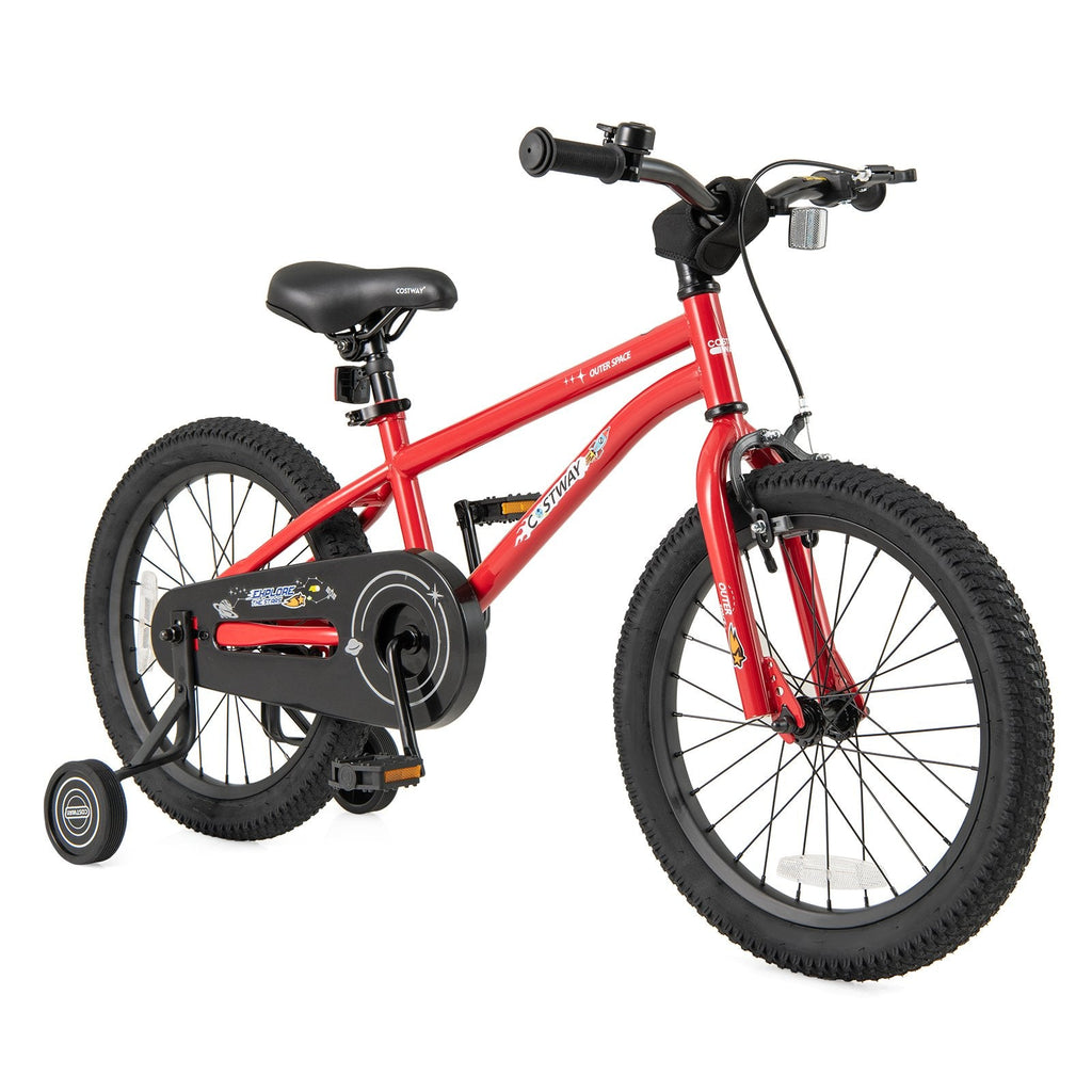 16-Inch Kids Bike Ages 4-7 with Handbrake and Coaster Brake and Bell Ring-16 inches