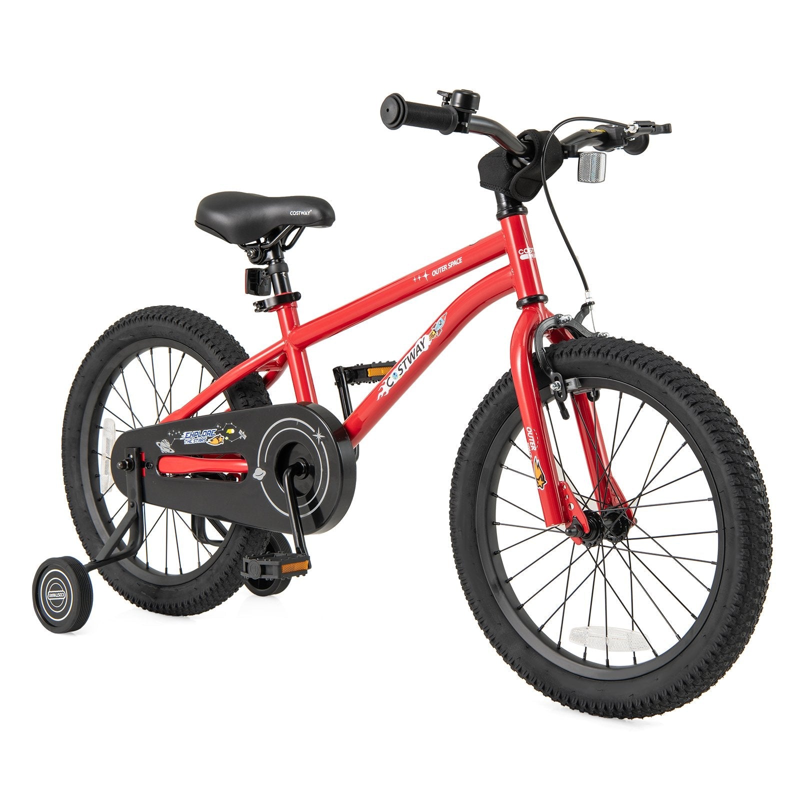 16-Inch Kids Bike Ages 4-7 with Handbrake and Coaster Brake and Bell Ring-16 inches