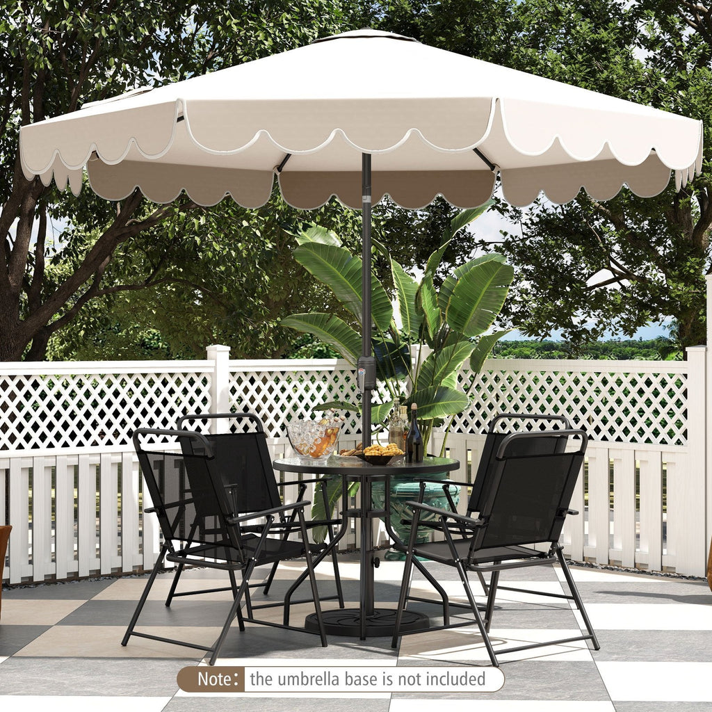 10 Feet Patio Umbrella Outdoor Market Umbrella with Crank Tilt Adjustment-Beige
