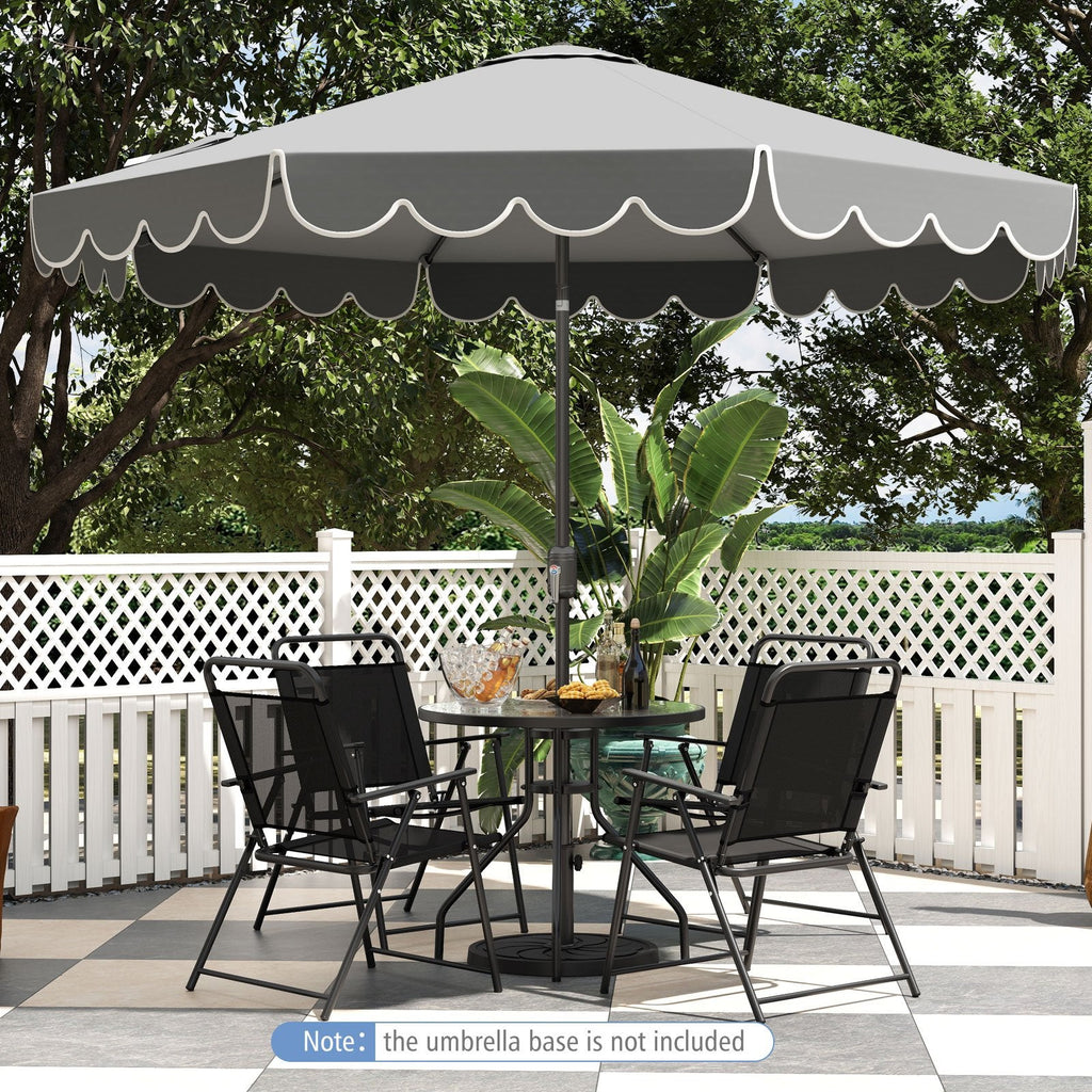 10 Feet Patio Umbrella Outdoor Market Umbrella with Crank Tilt Adjustment-Beige