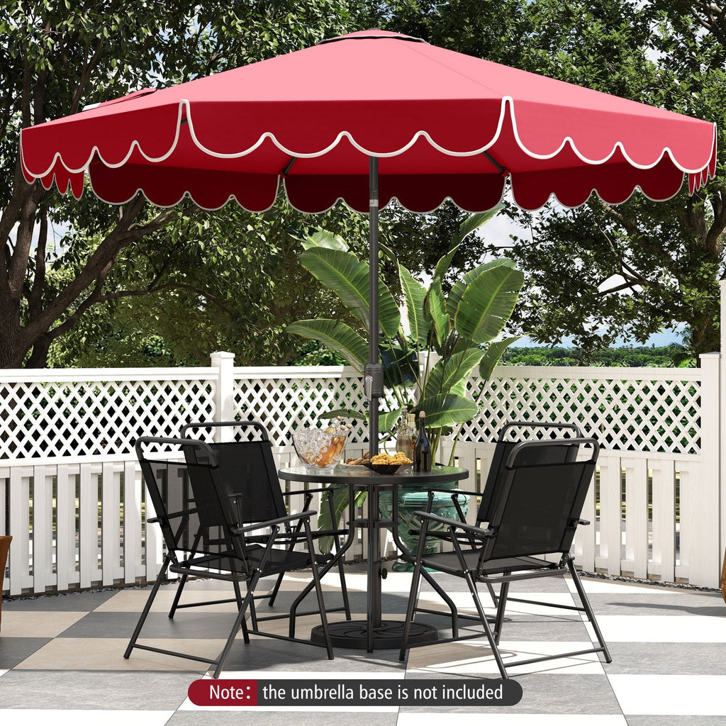 10 Feet Patio Umbrella Outdoor Market Umbrella with Crank Tilt Adjustment-Beige