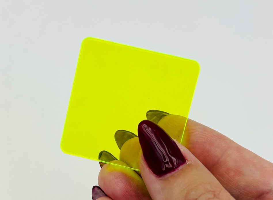 1/8” Clear Colour Acrylic - Neon Yellow (previously 'Neon Lime')