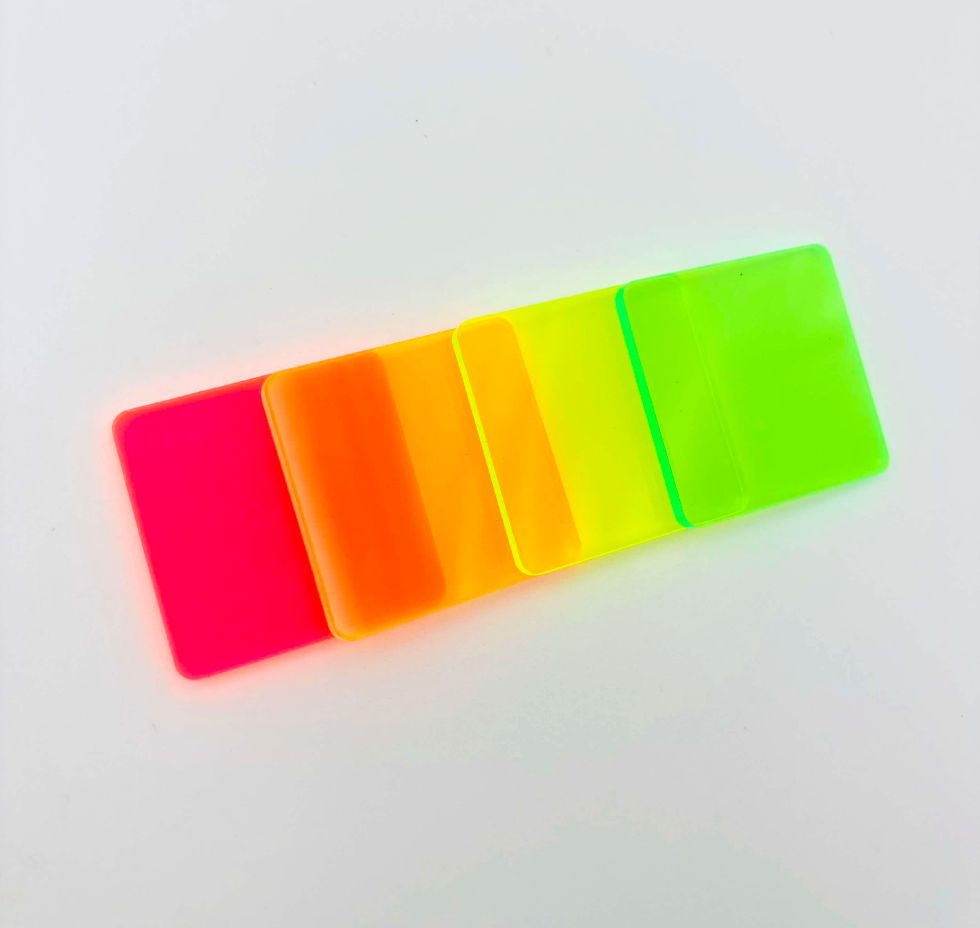 1/8” Clear Colour Acrylic - Neon Yellow (previously 'Neon Lime')