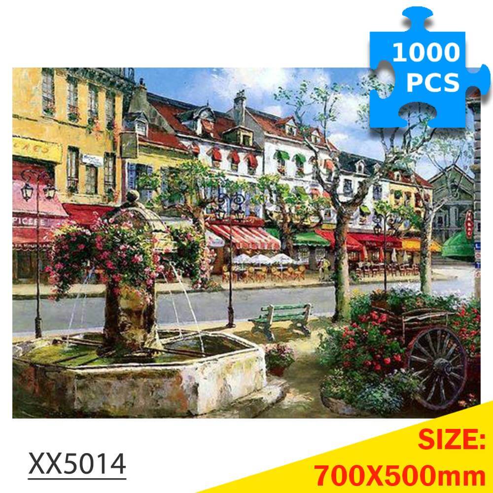 1000-Pc European Town Jigsaw Journey | KidsToyLover