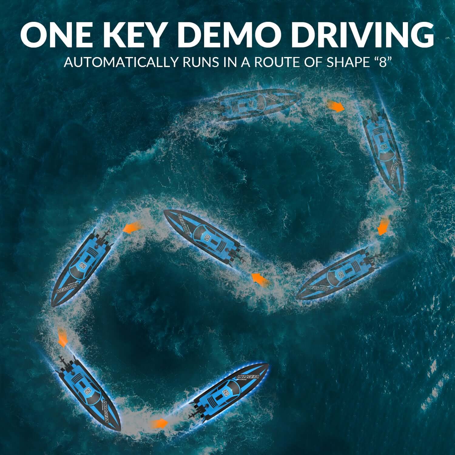 20mph RC Boat with LED Lights for Pools and Lakes - Fast and Fun!