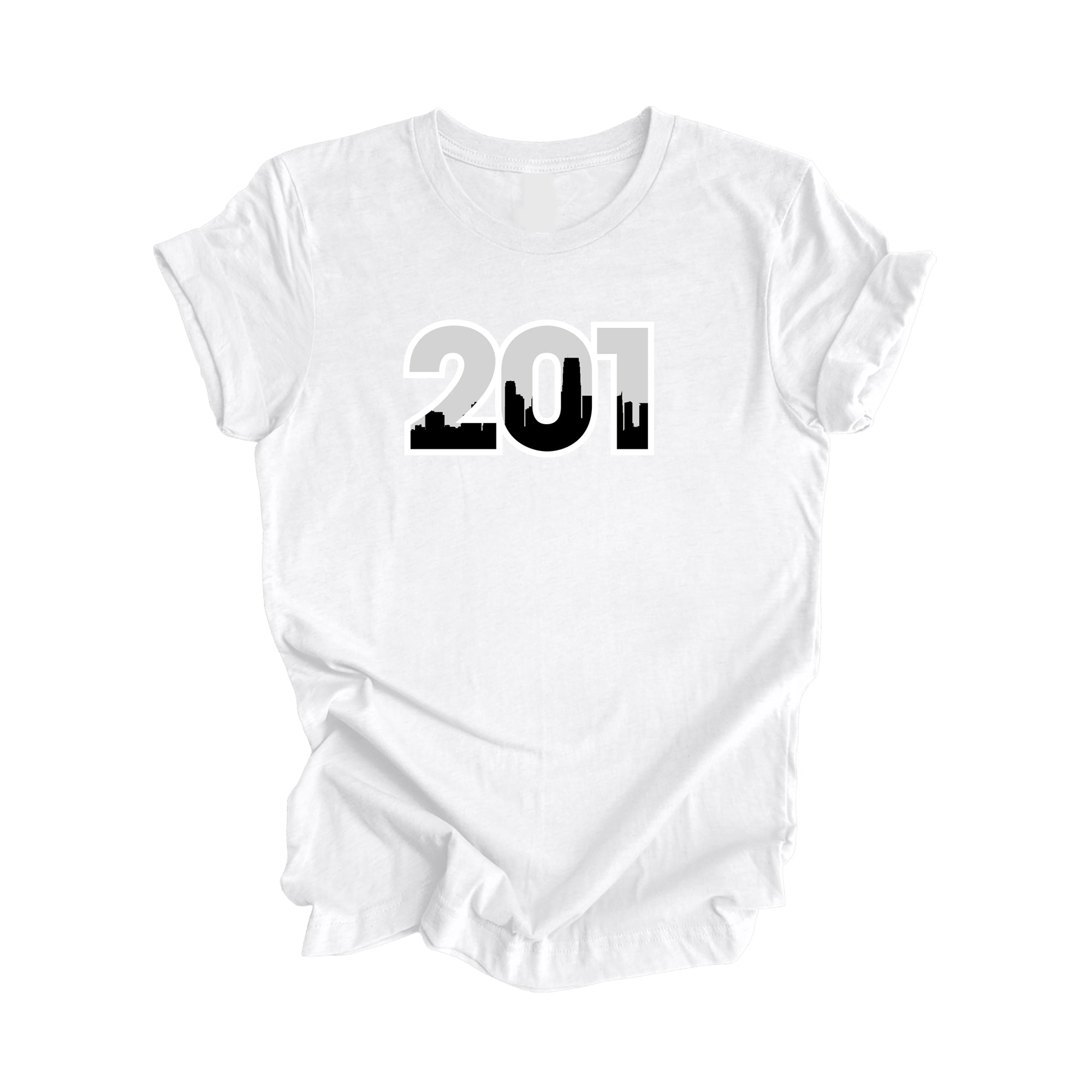 201 Jersey City New Jersey USA Area Code City Skyline Gift - Unisex T-Shirt - Inspired X