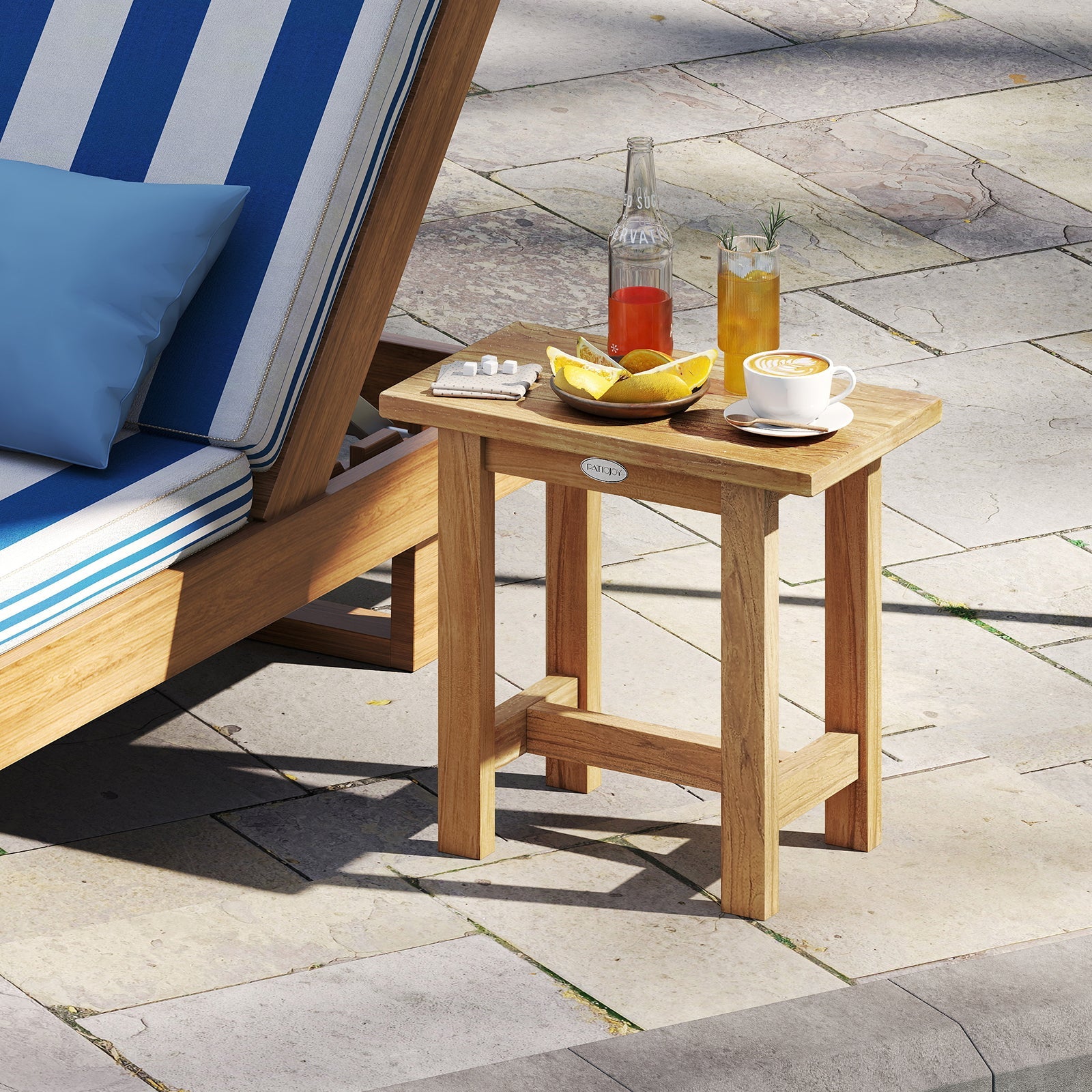 20 inch Teak Shower Bench Waterproof Shower Stool for Shaving Legs