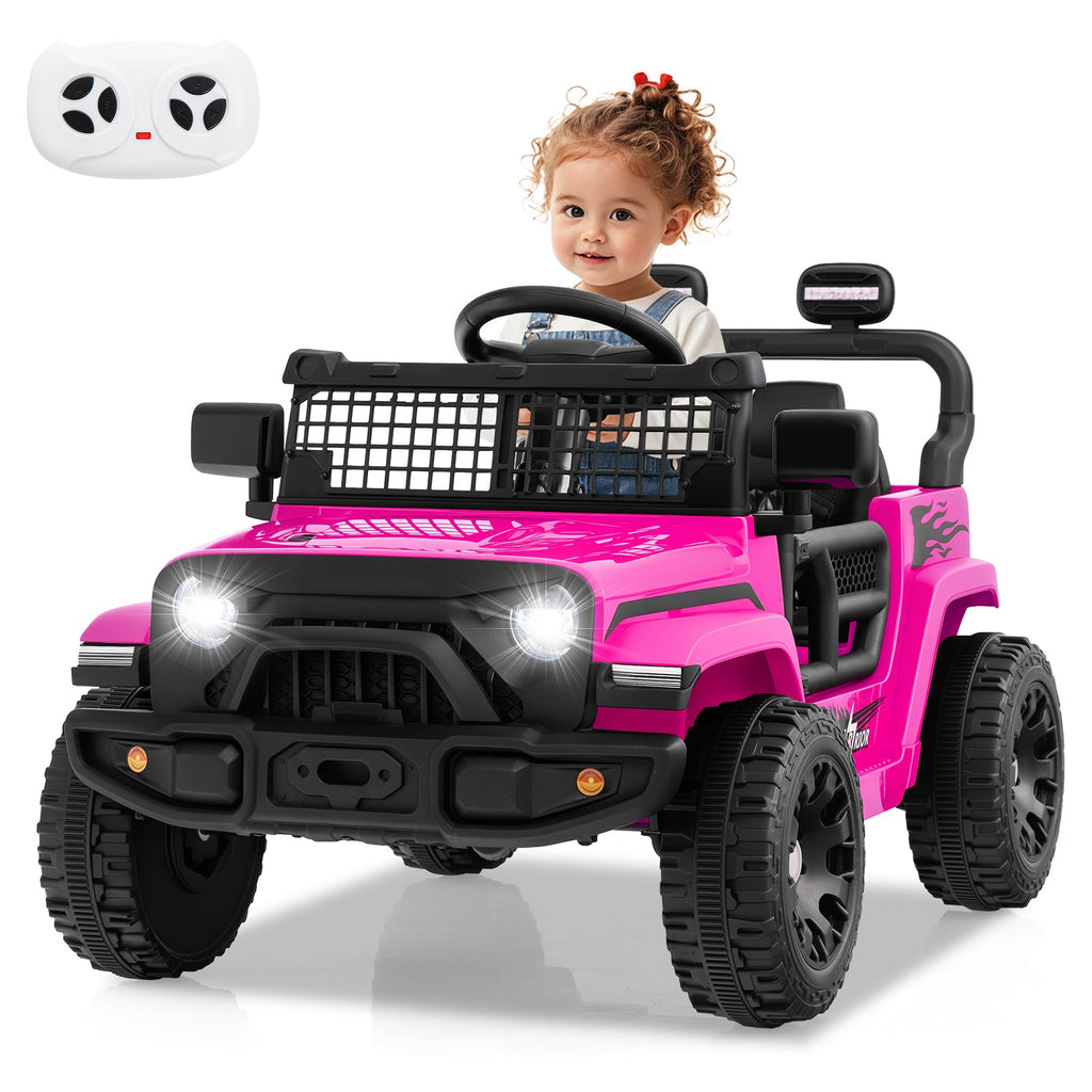 12V Kids Ride on Truck Car Battery Powered Electric Vehicle-Black