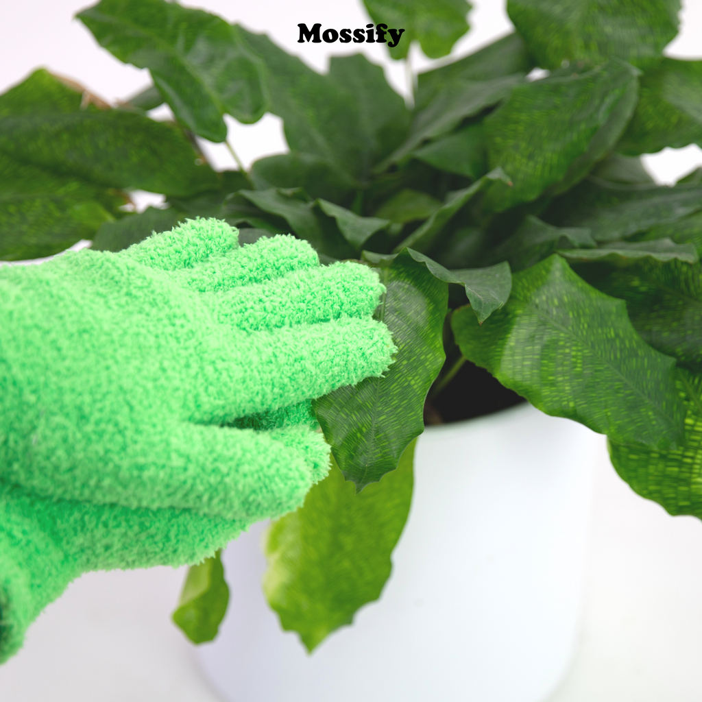 1 Pair Leaf Shining Microfiber Gloves