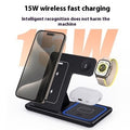 15W 3 In 1 LED Fast Wireless Charger Stand
